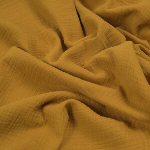 ORGANIC DOUBLE GAUZE BASIC CURRY YELLOW