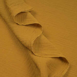 ORGANIC DOUBLE GAUZE BASIC CURRY YELLOW