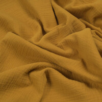 ORGANIC DOUBLE GAUZE BASIC CURRY YELLOW