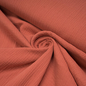 ORGANIC DOUBLE GAUZE BASIC GINGER RED