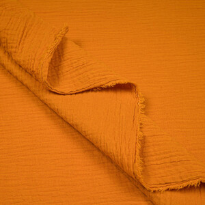 ORGANIC DOUBLE GAUZE BASIC PERSIMMON ORANGE