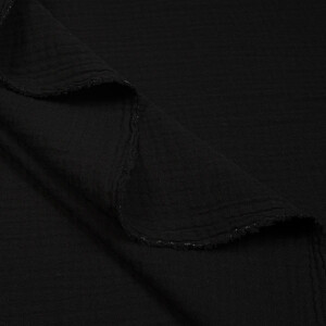 ORGANIC DOUBLE GAUZE BASIC BLACK