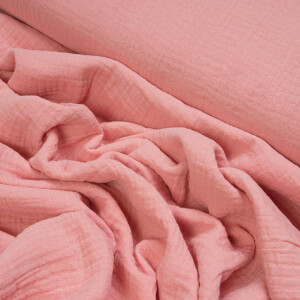 ORGANIC DOUBLE GAUZE BASIC FLAMINGO PINK