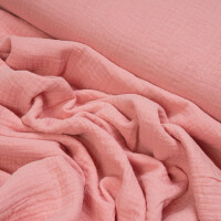 ORGANIC DOUBLE GAUZE BASIC FLAMINGO PINK