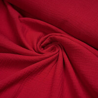 ORGANIC DOUBLE GAUZE BASIC BERRY RED