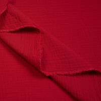 ORGANIC DOUBLE GAUZE BASIC BERRY RED