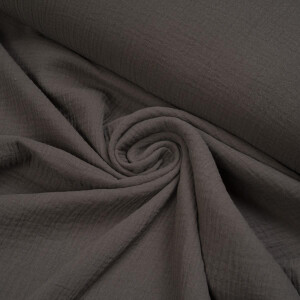 ORGANIC DOUBLE GAUZE BASIC GRAPHITE GRAY
