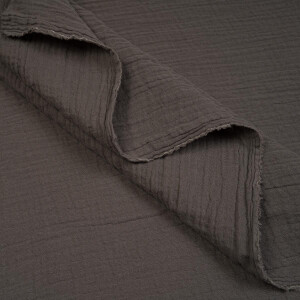 ORGANIC DOUBLE GAUZE BASIC GRAPHITE GRAY