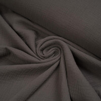 ORGANIC DOUBLE GAUZE BASIC GRAPHITE GRAY