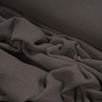 ORGANIC DOUBLE GAUZE BASIC GRAPHITE GRAY