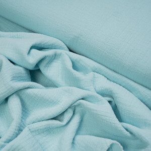 ORGANIC DOUBLE GAUZE BASIC ICED AQUA