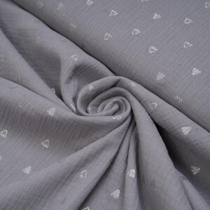 DOUBLE GAUZE DUCKLING FOOT SILVER