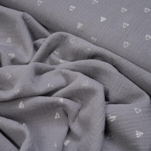 DOUBLE GAUZE DUCKLING FOOT SILVER