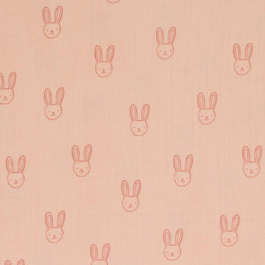 ORGANIC DOUBLE GAUZE RABBIT LIGHT SALMON
