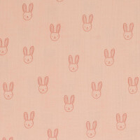 ORGANIC DOUBLE GAUZE RABBIT LIGHT SALMON