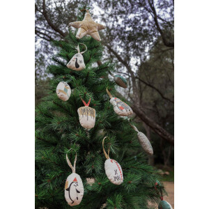 CANVAS PANEL X-MAS DECO GOLD