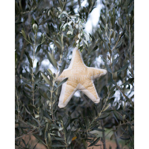 CANVAS PANEL X-MAS DECO GOLD