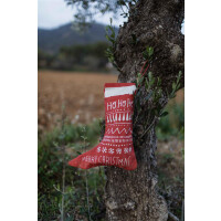 CANVAS PANEL X-MAS DECO GOLD