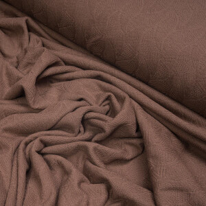 ORGANIC JACQUARD LEAF DUST BROWN