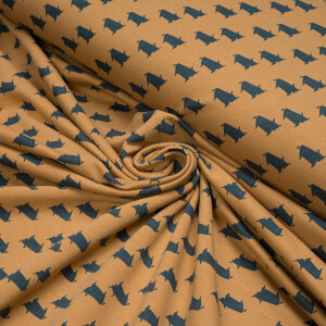 FRENCH TERRY WONDERS OF LIFE BULL INDIAN TAN