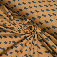 FRENCH TERRY WONDERS OF LIFE BULL INDIAN TAN