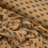 FRENCH TERRY WONDERS OF LIFE BULL INDIAN TAN