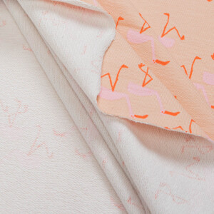 FRENCH TERRY WONDERS OF LIFE FLAMINGO DUSTY PINK