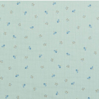 ORGANIC DOUBLE GAUZE BLOSSOM BLUE